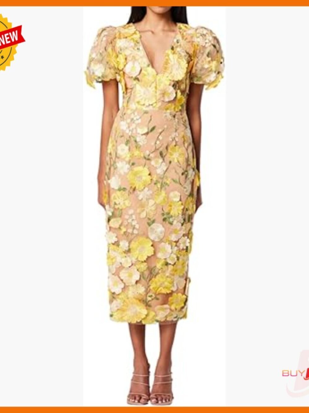 3D Floral Embroidery Ruffle Sleeve Fishtail Lace Bodycon Party Cocktail Mini
